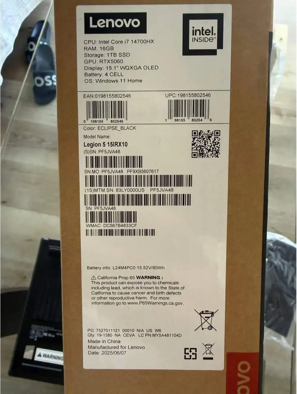 LENOVO Legion 5 15IRX10 15.1